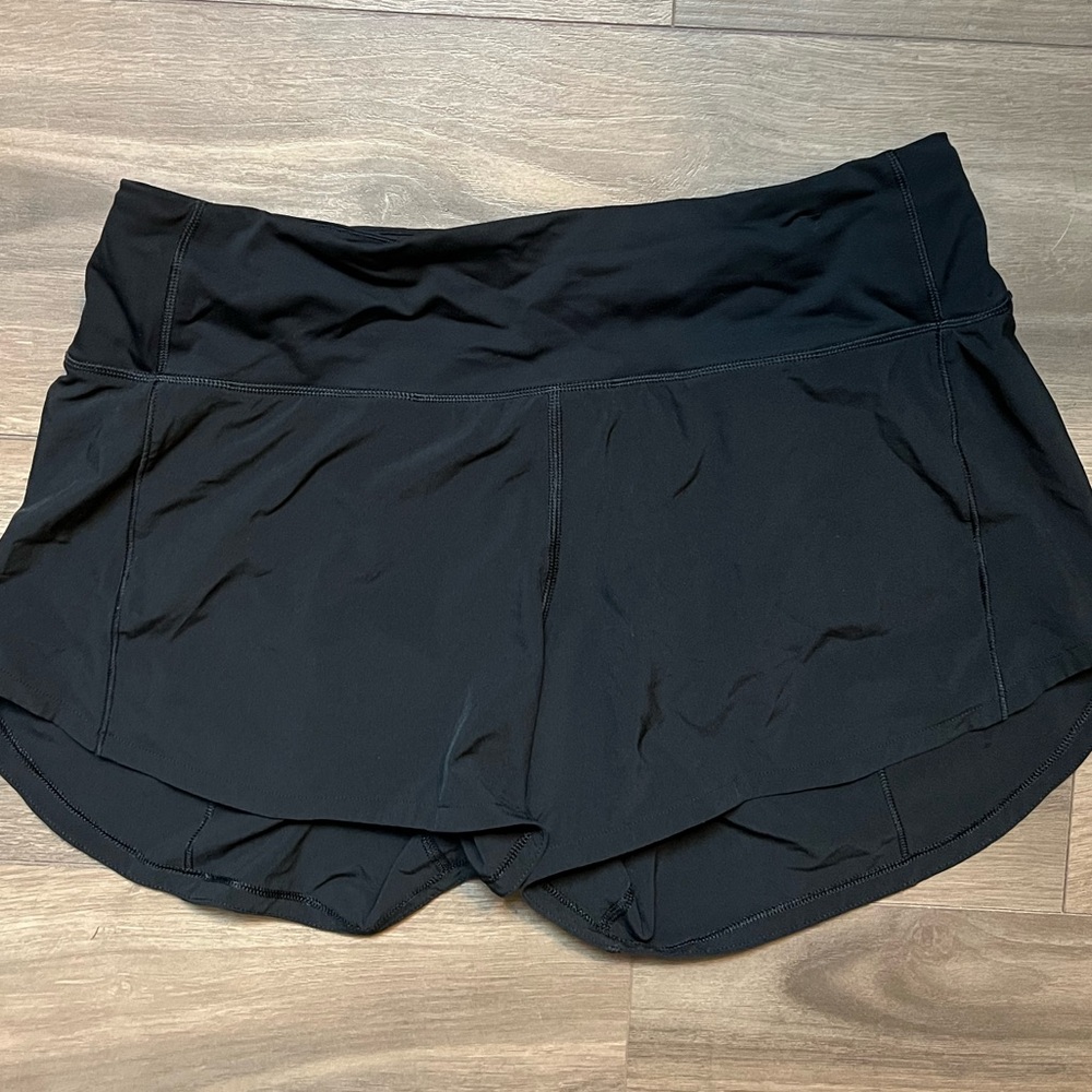 Lululemon Speed Up High-Rise Lined Short 4" Black Size 6
